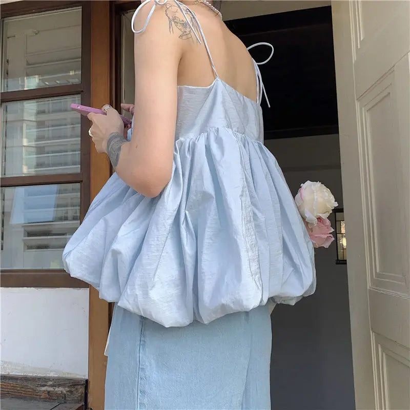LEISURE LOVELY ALL MATCH LOOSE FROCK TYPE TOP
