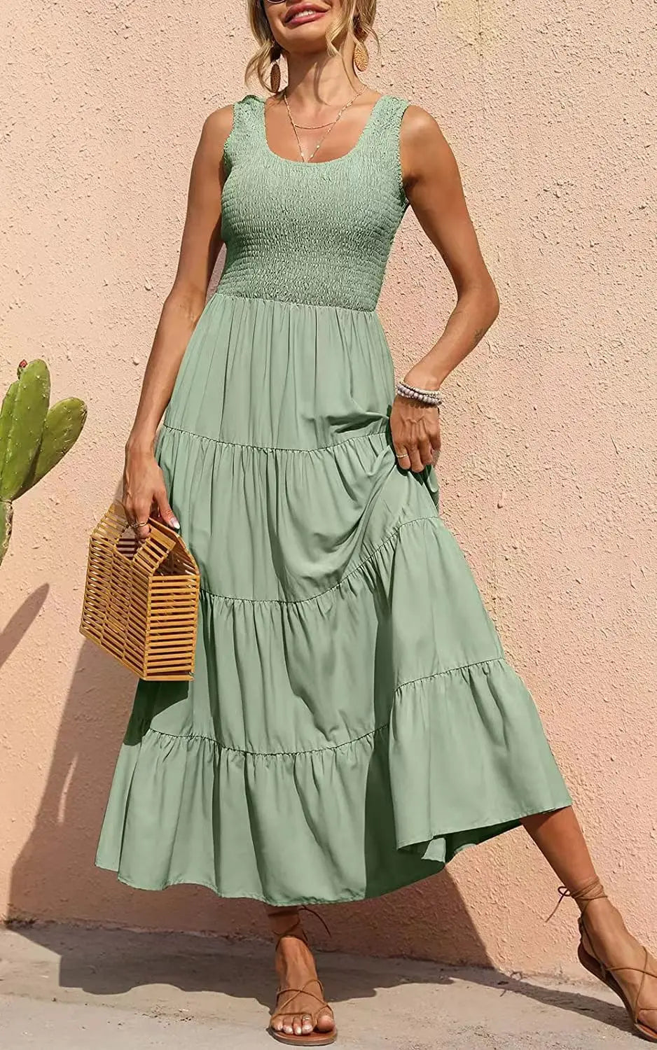 BIG SWING FLORAL LONG DRESS
