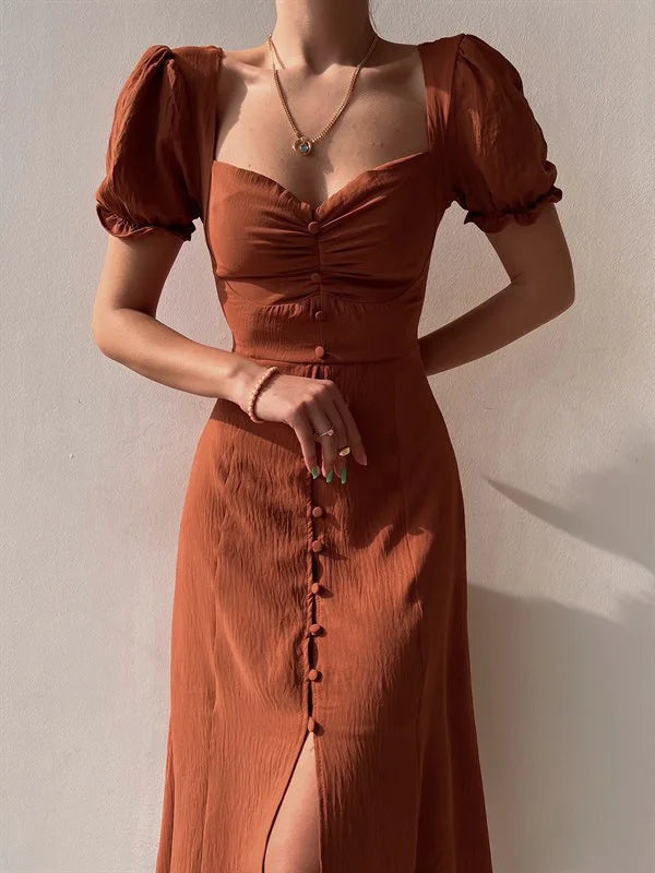 ELEGANT SLIT VESTIDOS DRESS