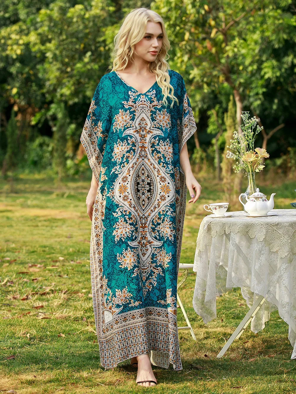 LONG KAFTAN KIMONO DRESS