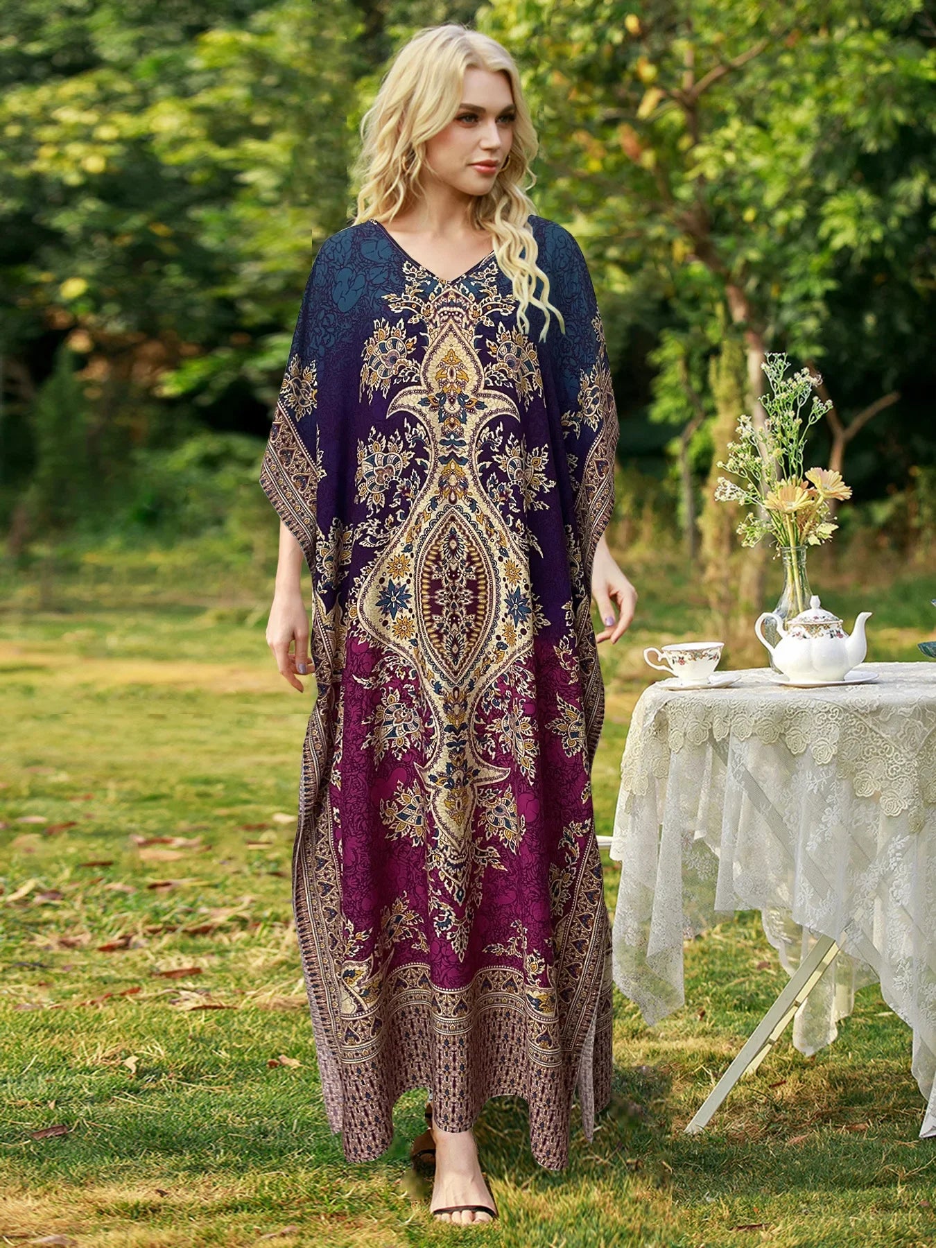 LONG KAFTAN KIMONO DRESS