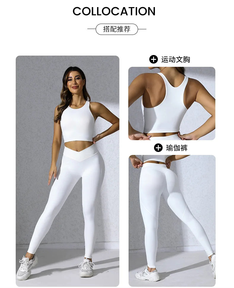 CROSSED HIGH WAIST LEGGINGS GYM WEARS