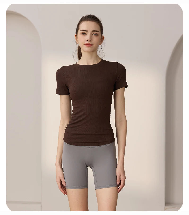 YOGA TOPS PILATES AEROBIC SPORTSWEAR BLOUSE