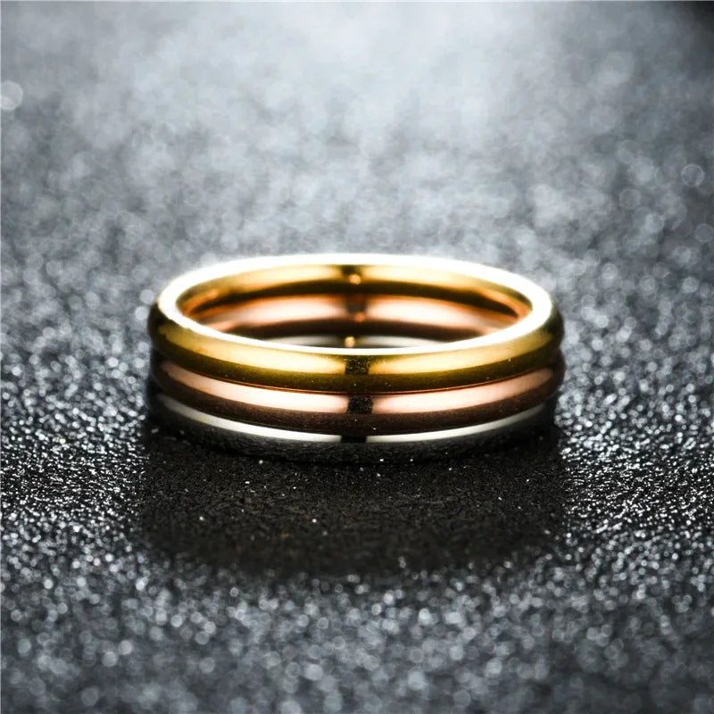 2024 New 1mm Simple Stainless Steel Circle Rings for Women Fashion Super Fine Girls Engagement Ring Jewelry Accessories Gifts