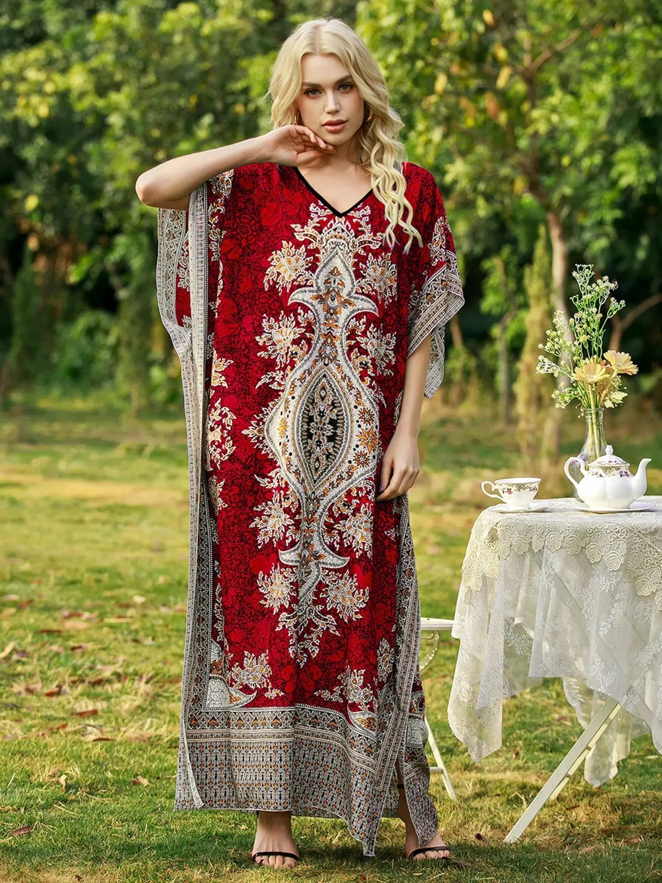 LONG KAFTAN KIMONO DRESS