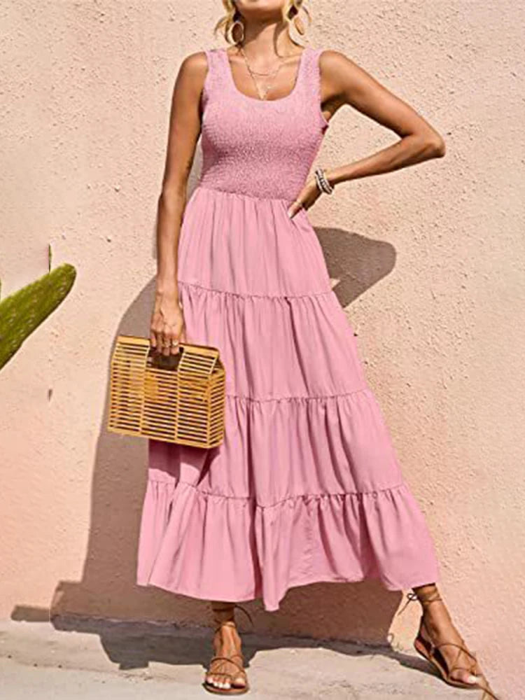 BIG SWING FLORAL LONG DRESS