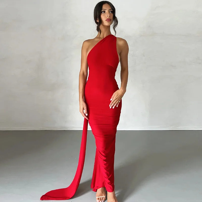 RUCHED SLIM BODYCON DRESS