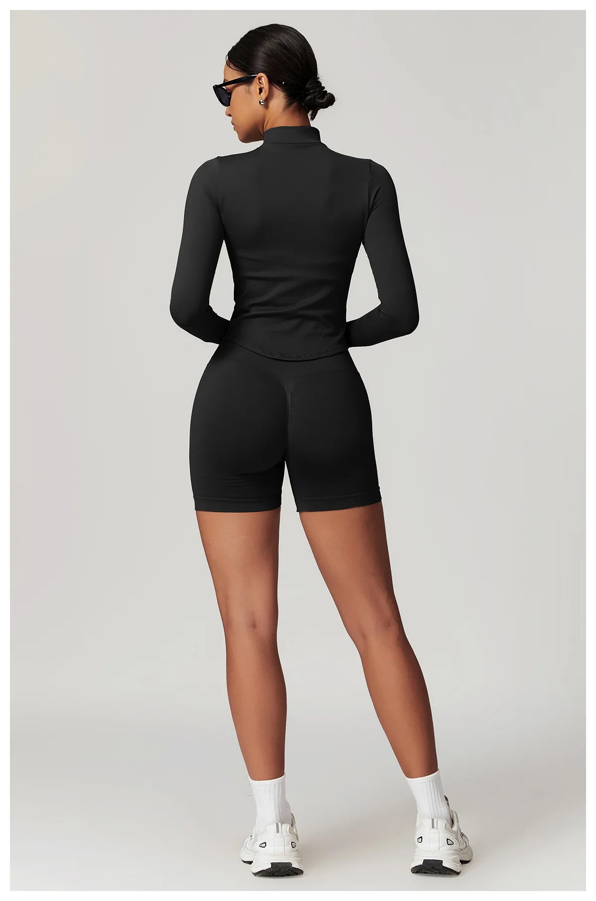 STANDING COLLAR LONG SLEEVED WORKOUT ACTIVE WEARS