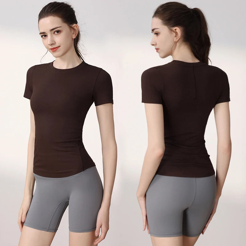 YOGA TOPS PILATES AEROBIC SPORTSWEAR BLOUSE