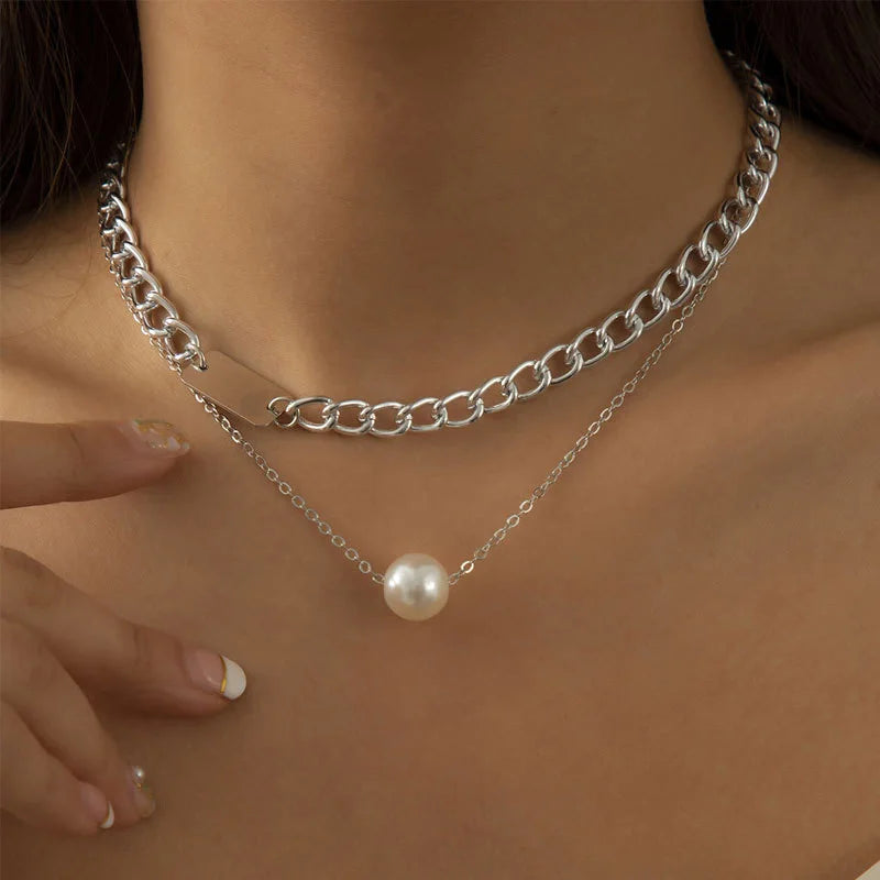 Pearl Necklaces Female Chain Choker Necklace for Women Jewelry Korean Fashion Neck Necklace 2022 Trend Girls Accessories
