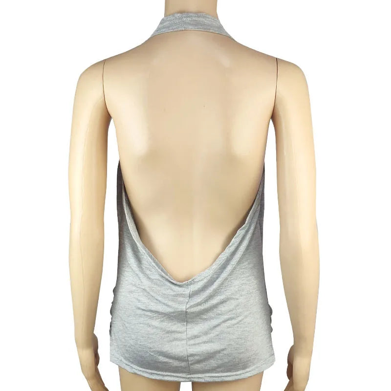DRAPE V-NECK FEMME TANK TOP
