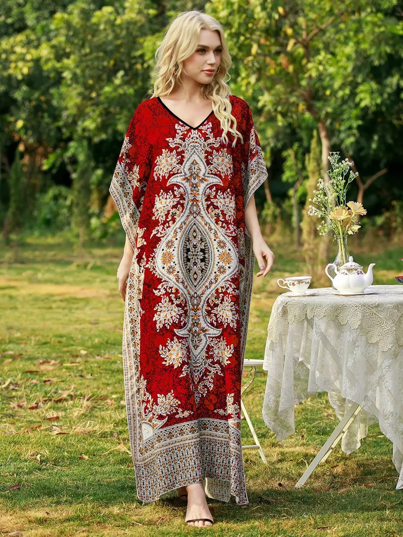 LONG KAFTAN KIMONO DRESS