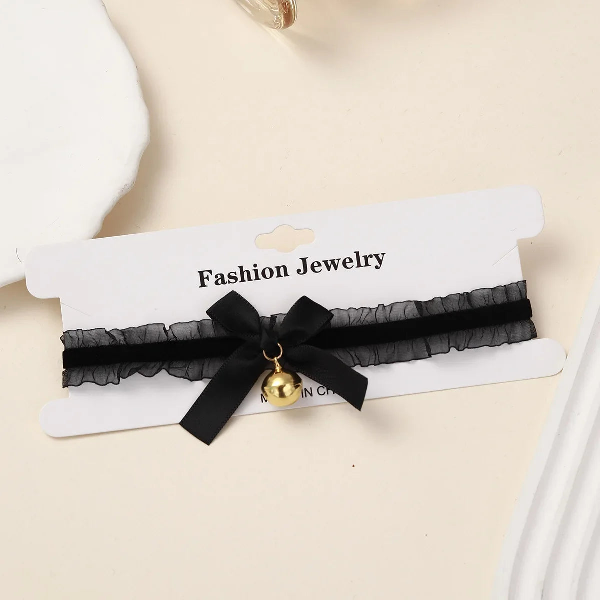 Lolita Short Lace Choker Nekclace for Women Girl Black White Color Fashion Romantic Bow Choker for Party Wholesale Neck Jewelry