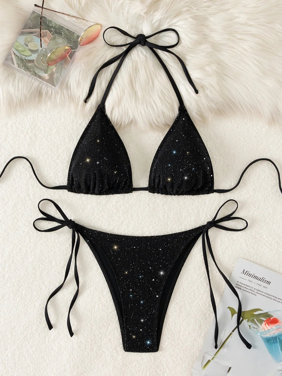 TWO-PIECE HIGH CUT STRAPPY BIKINI