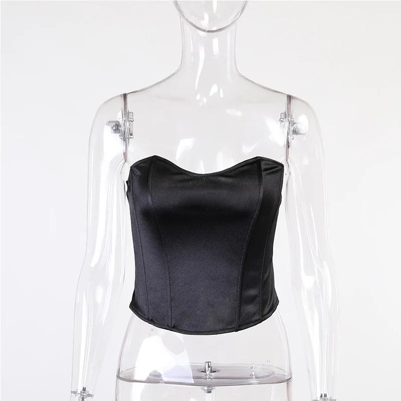 SKINNY CORSET CROPPED ELEGANT TANK TOP