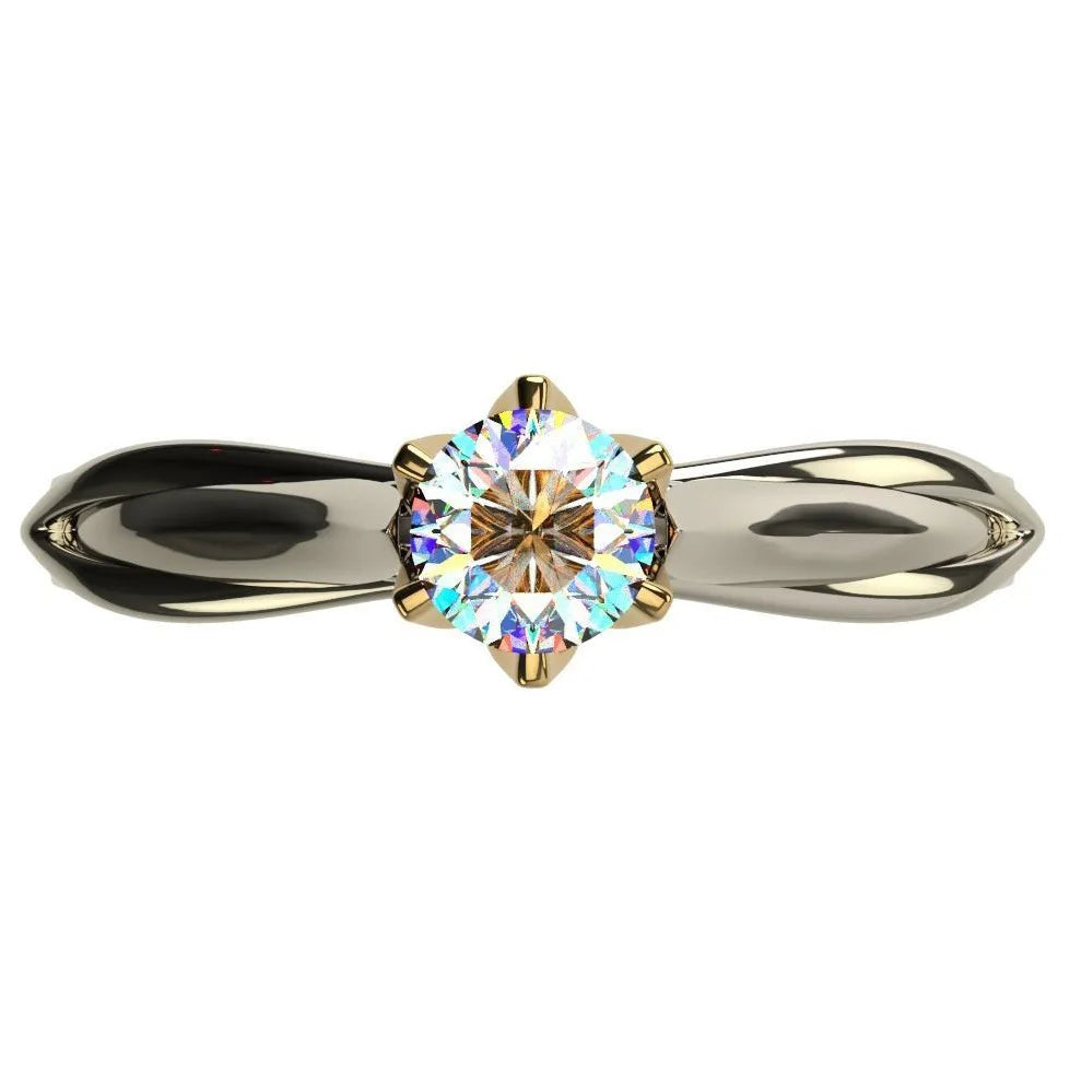18K Gold Ring for Women Natural Zircon Rings with Gemstones Beautiful Jewelry Couples Wedding Rings
