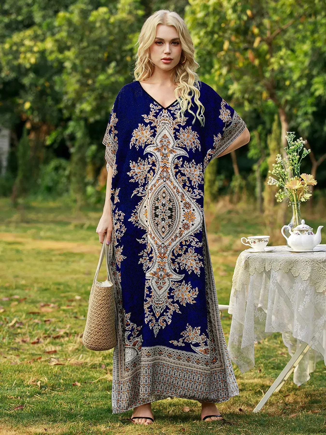 LONG KAFTAN KIMONO DRESS
