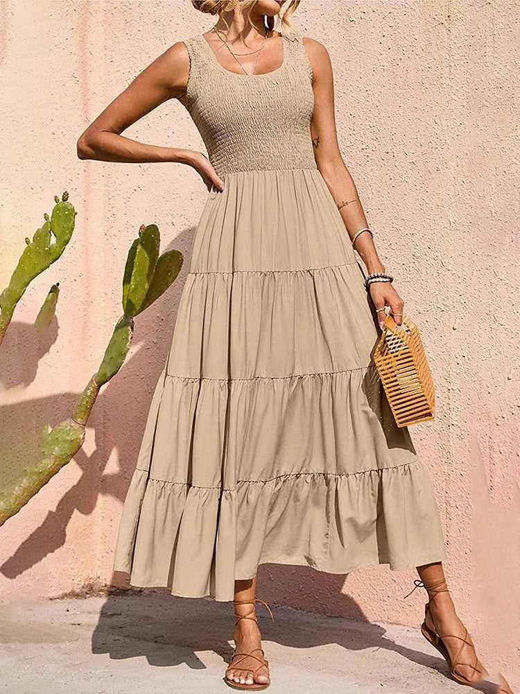 BIG SWING FLORAL LONG DRESS