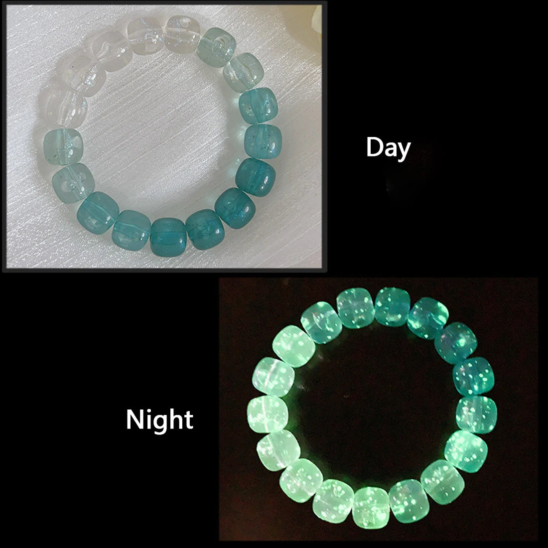 Luminous Bracelets For Women Men Fluorescent Natural Stone Bracelet Night Light Glowing Beads Bangle Fashion Jewelry Couple Gift