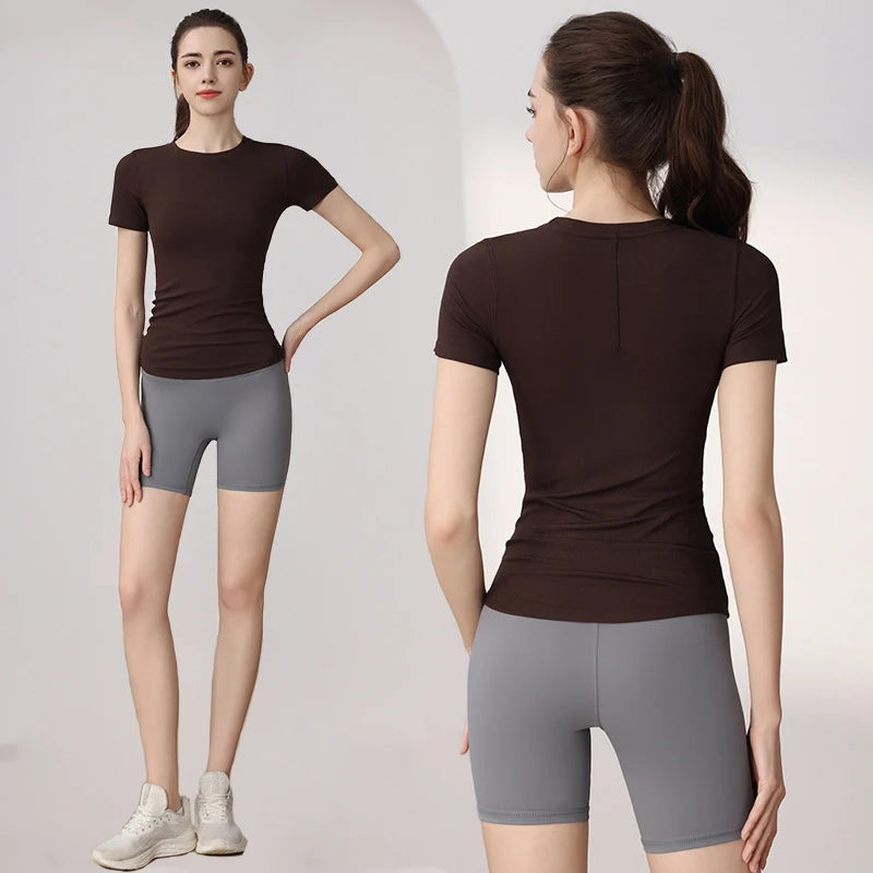 YOGA TOPS PILATES AEROBIC SPORTSWEAR BLOUSE