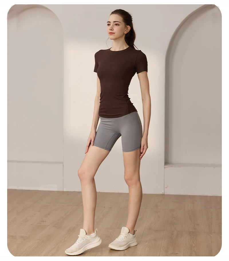 YOGA TOPS PILATES AEROBIC SPORTSWEAR BLOUSE