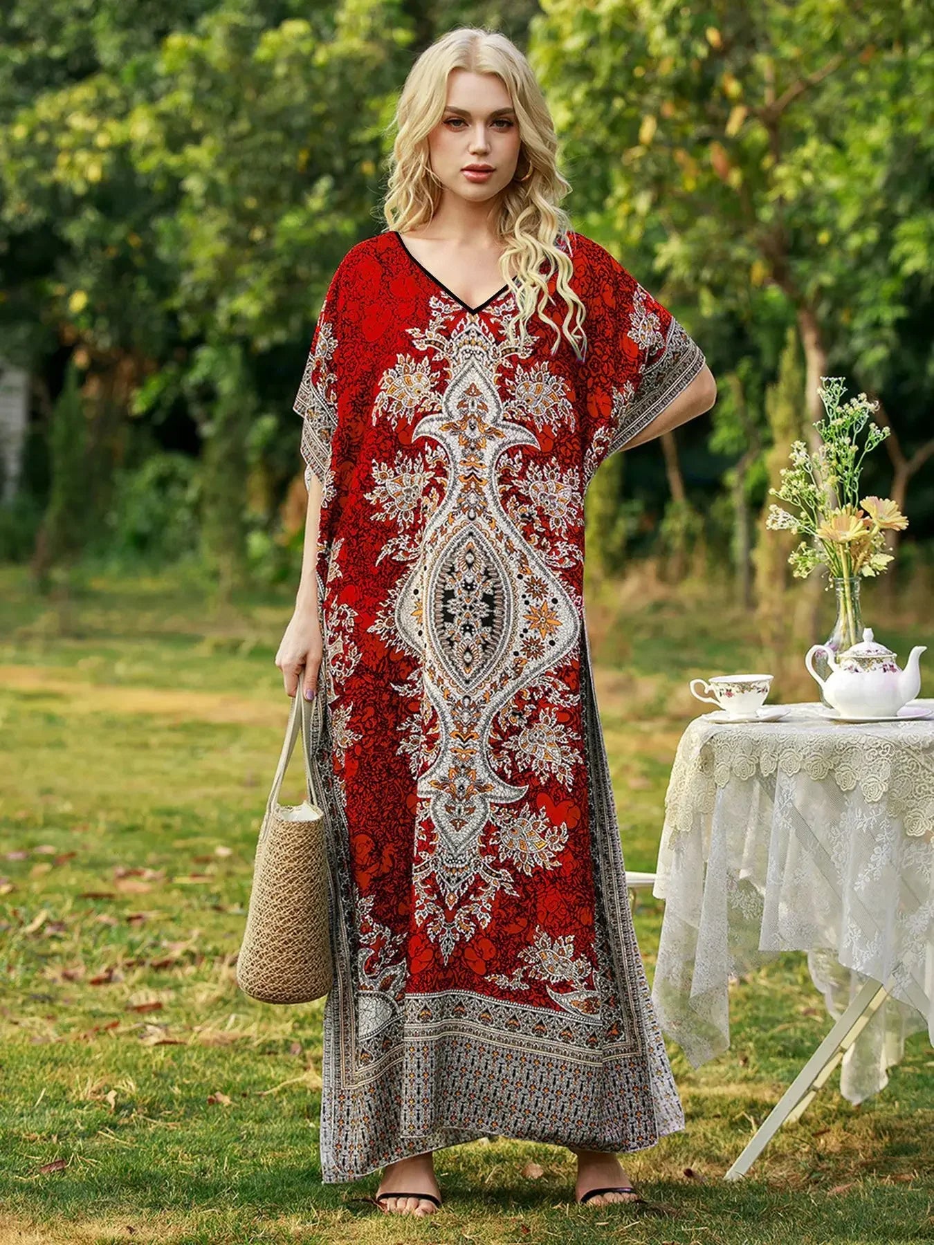 LONG KAFTAN KIMONO DRESS