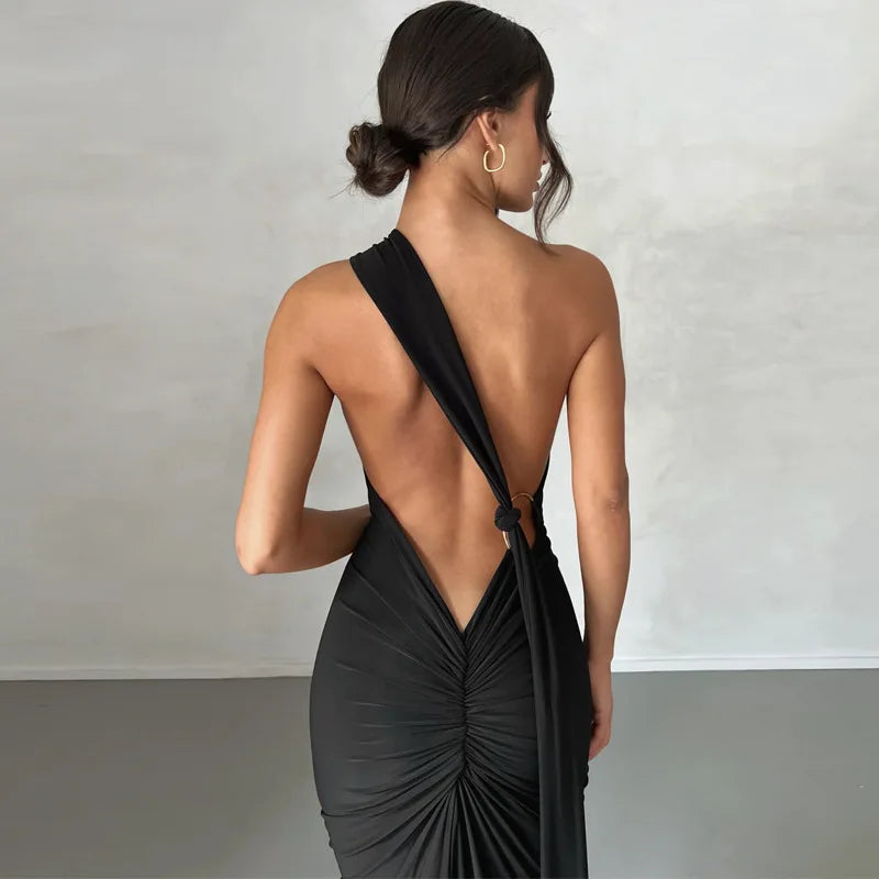RUCHED SLIM BODYCON DRESS