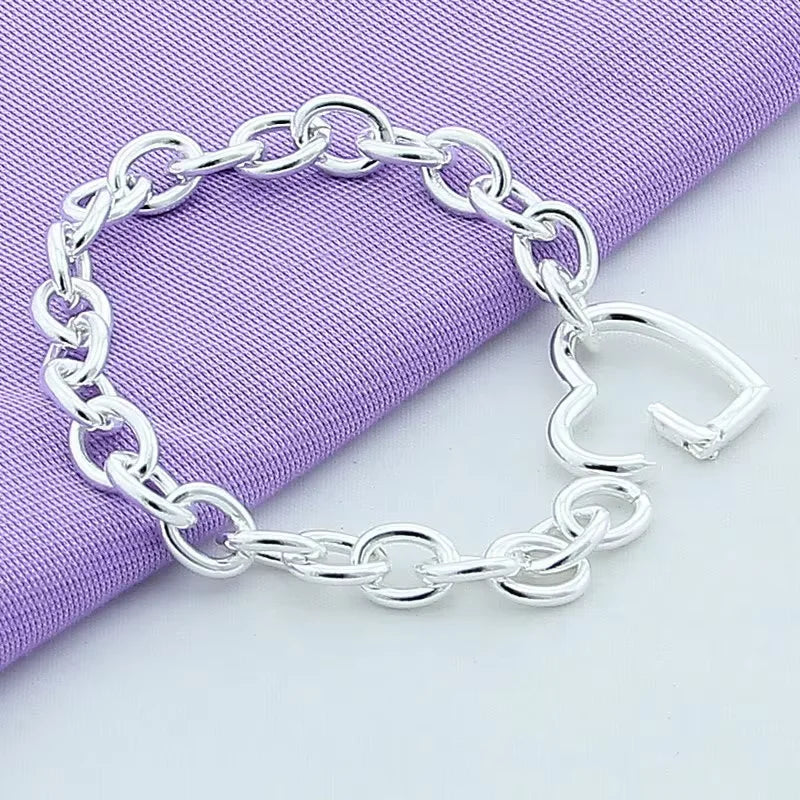 Women Bracelets Silver Heart Buckle Bracelet For Women Romantic Bracelets Silver 925 Jewelry