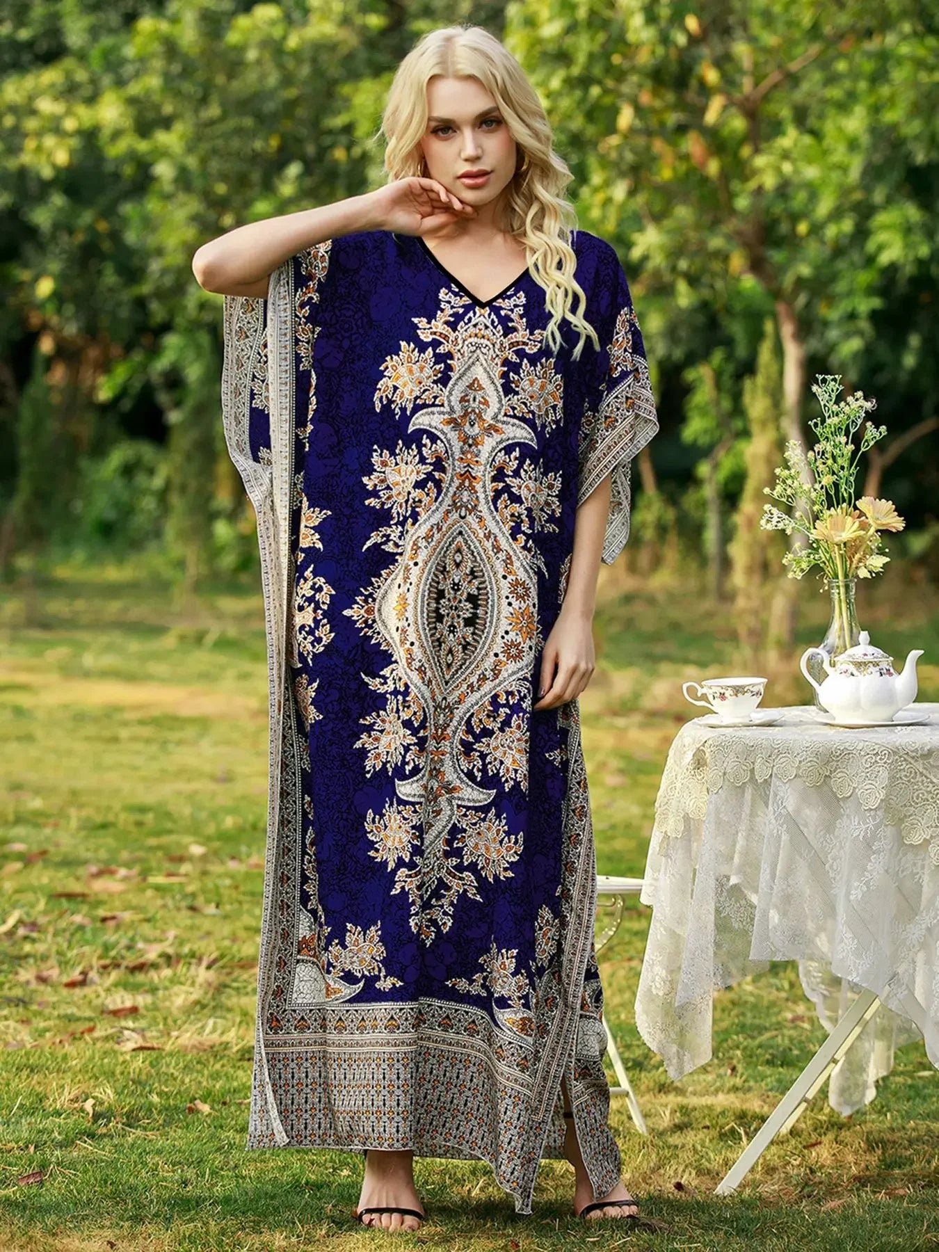 LONG KAFTAN KIMONO DRESS