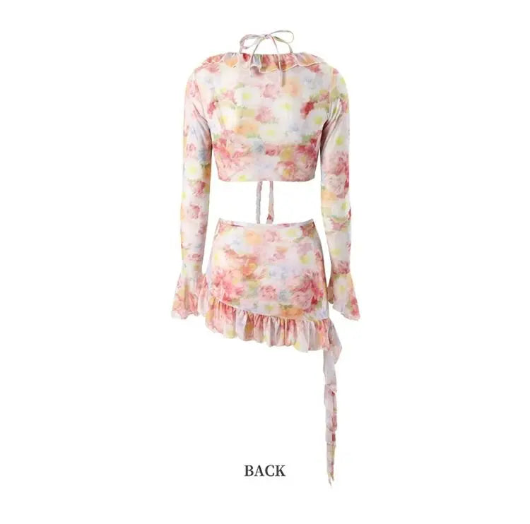 GIRLISH FLORAL SWEET PRINTED SWIMWEAR