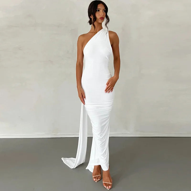 RUCHED SLIM BODYCON DRESS