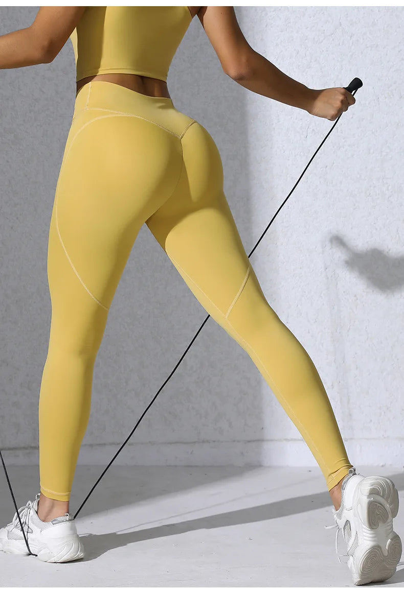 CROSSED HIGH WAIST LEGGINGS GYM WEARS