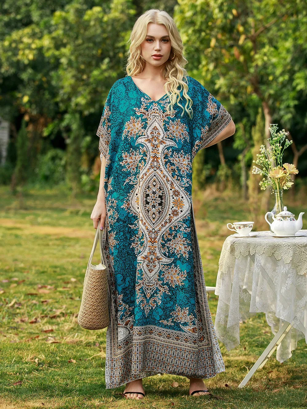 LONG KAFTAN KIMONO DRESS