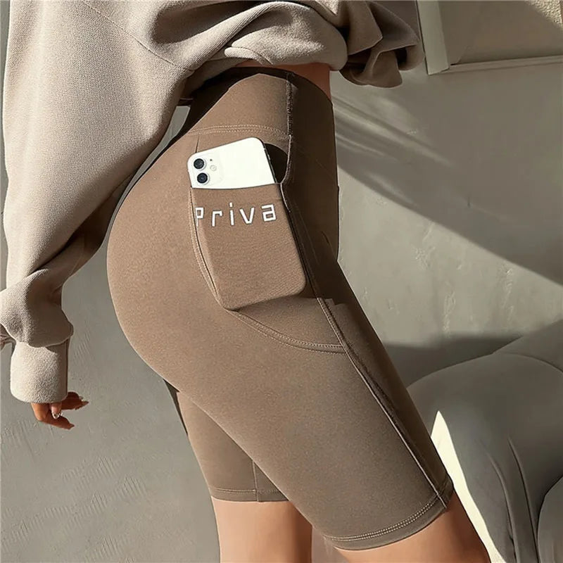 HIGH WAIST FITNESS STREETWEAR SHORT