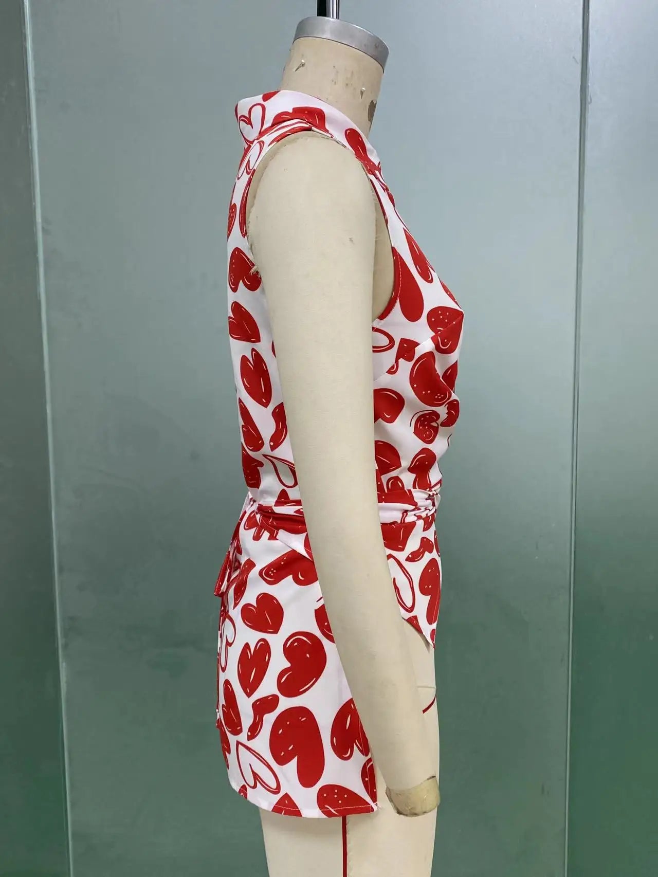 ELEGANT RUFFLE PRINTED BLOUSE