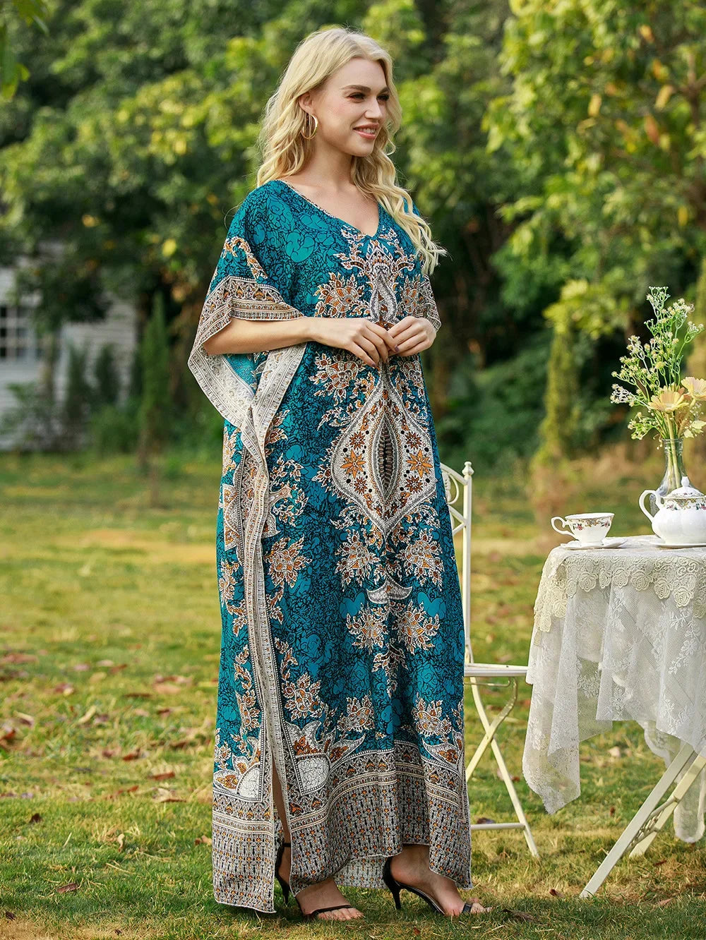 LONG KAFTAN KIMONO DRESS