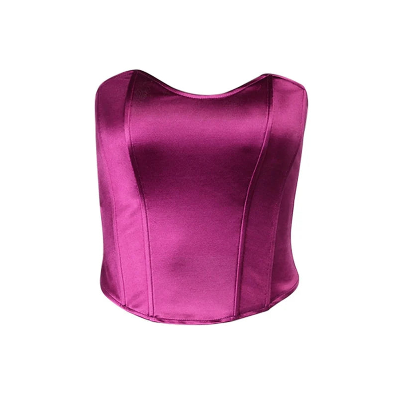 SKINNY CORSET CROPPED ELEGANT TANK TOP