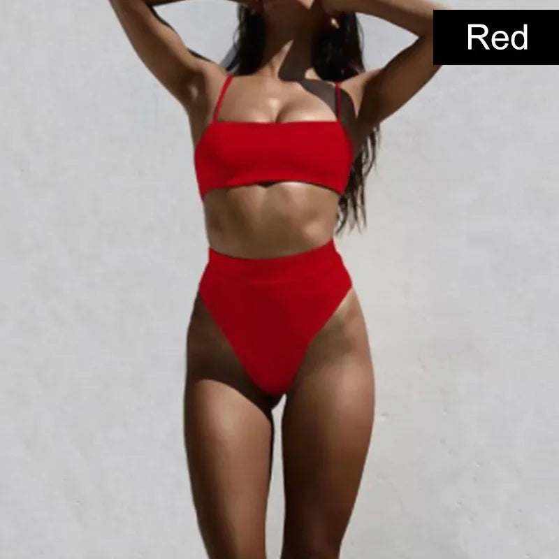 TWO-PIECE  SHOULDER STRAPPY BEACHWEAR