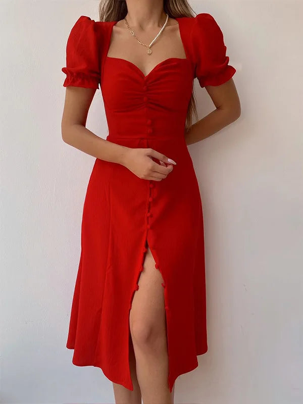 ELEGANT SLIT VESTIDOS DRESS