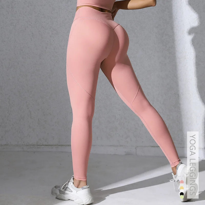 CROSSED HIGH WAIST LEGGINGS GYM WEARS