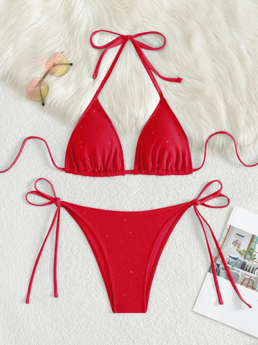 TWO-PIECE HIGH CUT STRAPPY BIKINI