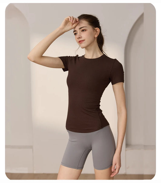 YOGA TOPS PILATES AEROBIC SPORTSWEAR BLOUSE